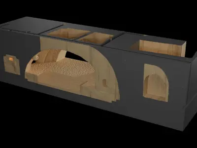 Jabbas Throne Room - Set 4 - Side entrance 1-18 scale Kenner 3D print model