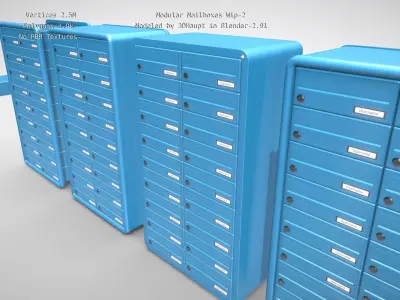Modular Mailboxes Wip-2  3D model