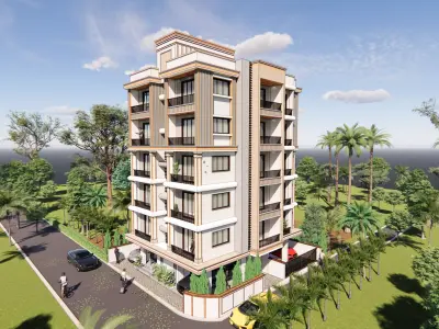 Modern Apartment Building - Luxury Residential Housing 3D model