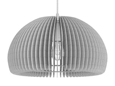 Wood Down Lighting Pendant  Low-poly 3D model