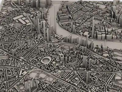 Part of London City England 3D print model