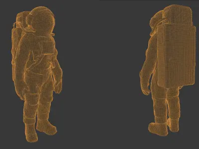 Astronaut SPACESUIT Base Mesh 3D model