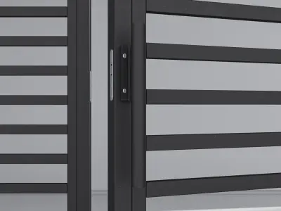 Aluminium door 23 3D model