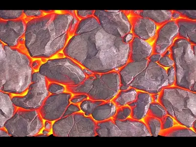 Lava Rock Area 3D model