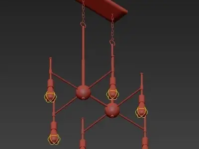 6 Light Chandelier 3D model purchase
