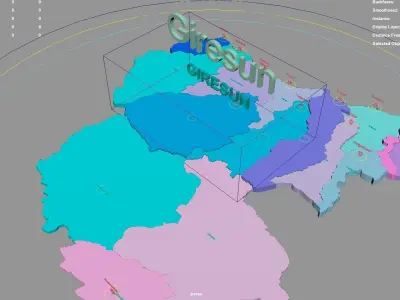Giresun  Black Sea Region  Turkey map region geography political 3D model