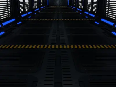 Sci Fi Corridor 3D model 187