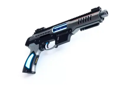 Futuristic Plasma Blaster model pack Low-poly 3D model