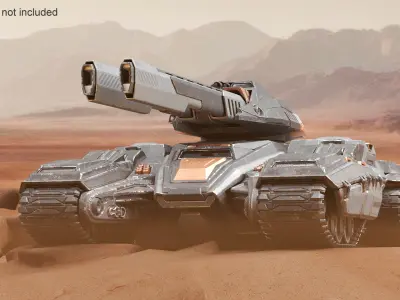 Futuristic Armored Tank Vehicle 