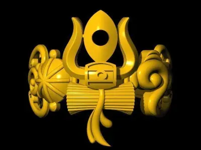 trishul ring 3dm file 3D print model