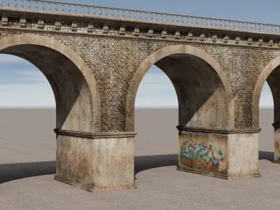 Bridge 3D model Low-poly 3D model