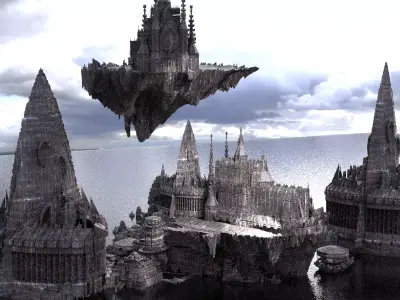 Dark Boss Castle structures Kit bash 3 3D model