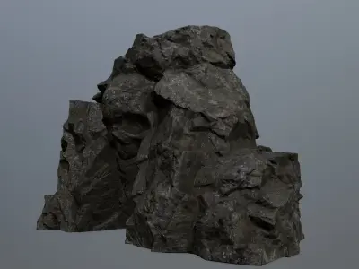 Skull Cave Low-poly 3D model