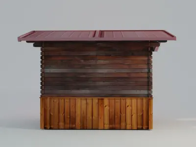 Little Wood Cabin Low-poly 3D model