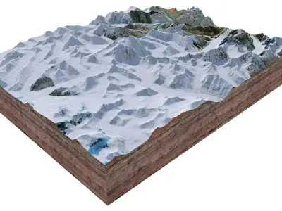 Mamostong Kangri India 3D model