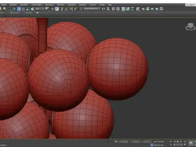 Mid Century Tulipan Chandelier Low-poly 3D model