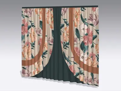 Curtain Low-poly 3D model 82