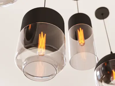 Modern interior lighting 3D model