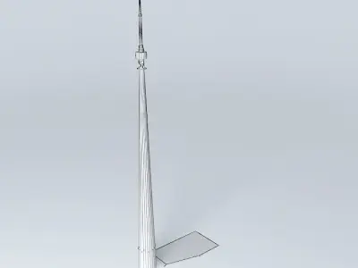 Emley Moor Mast, Huddersfield. Free 3D model