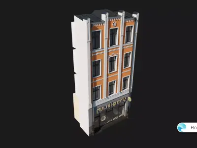 Old Riga Building 3D model Low-poly 3D model Low-poly 3D model