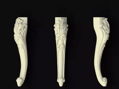 leg High quality 3d models for processing on a cnc machine  3D model 26