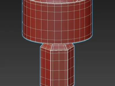 LAGUNA glass table lamp with shade 3D model