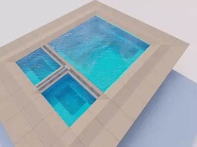 Swimming pool 3D model 5