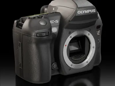 Olympus E-5 body DSLR camera Low-poly 3D model