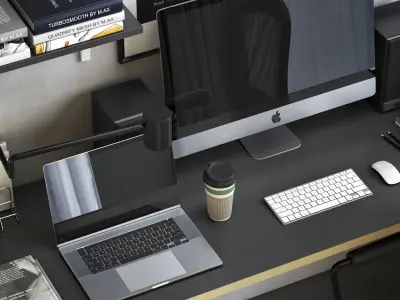 ALEX workplace with FLINTAN chair 3D model