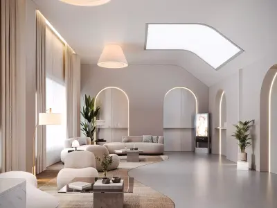 Modern Clinic Reception Waiting Area 3ds Max Corona 3D model