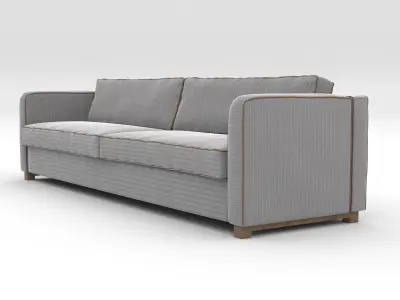 divan sofa Low-poly 3D model