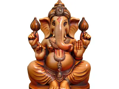Ganesha Deity HighDetail 3D Model Low-poly 3D model