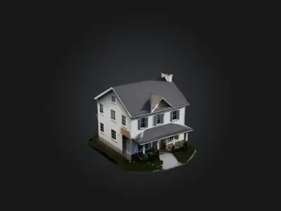 Realistic House Model Low-poly 3D model