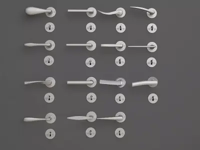 Doorhandles door handle and lock 3D model