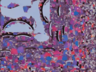 Luminous Gemstone Cluster Ring - Chromatic Fantasy Jewel Low-poly 3D model