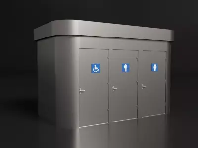 Portable toilet 3D model