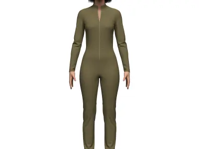 Female Sci-Fi Jumpsuit 3D model