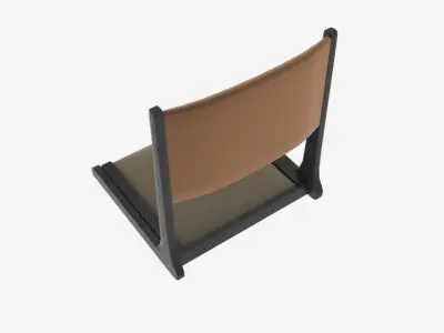  Japanese Floor Chair Low-poly 3D model