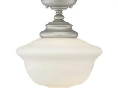 Belgrave Falls Simple Schoolhouse Semi Flush Mount 3D model