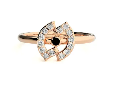 Women ring 3D print model 77