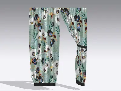 Curtain Low-poly 3D model