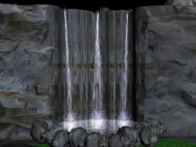 Animated Water Fall 3D model