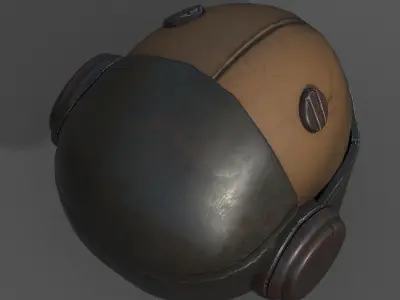 Helmet scifi fantasy PBR textures low poly futuristic  Low-poly 3D model