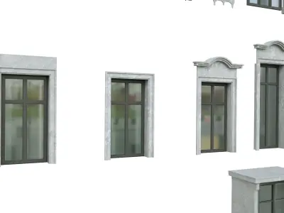 classic window pack 42 Low-poly 3D model