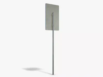Gas Station Info Sign Low-poly 3D model