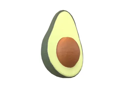 Avocado v1 001 Low-poly 3D model