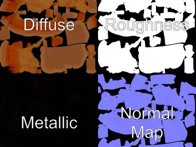 Desert Monument Erosion model pack Low-poly 3D model