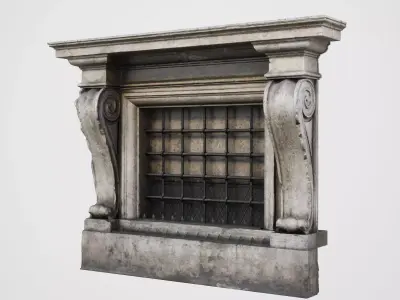 Game-Ready Windowsill Low-poly 3D model