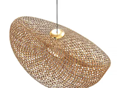 Vertigo Bamboo Rattan Pendant Lamp 3D model