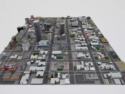 City block 3D model